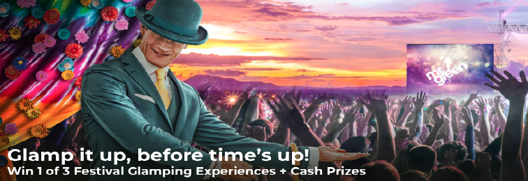 Win Cash Prizes and Festival Glamping Experiences at Mr Green Casino