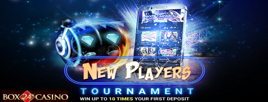 Win up to 10x your first deposit in the New Players Tournament at Box 24 Casino