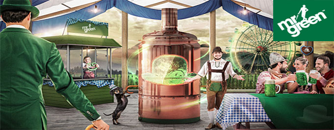 Win Barrels of freshly brewed Cash Prizes in Greentoberfest at Mr Green Casino