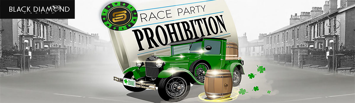 Win Big Money Prizes in the Prohibition Race Party at Black Diamond Casino