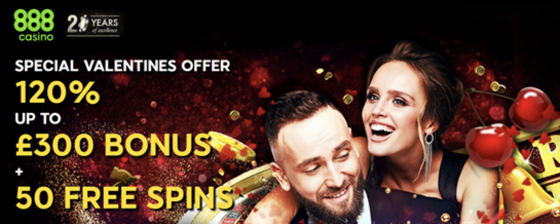 Special Valentines Day Offer from 888 Casino