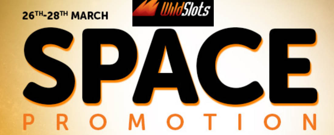 Blast-off Into outerspace for Bonus Spins and an iPad in the Space Promo at Wild Slots Casino
