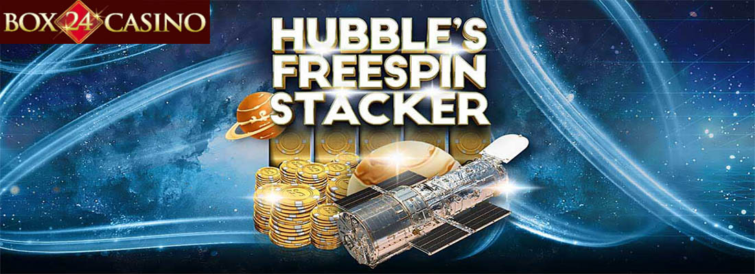 Out of this World Prizes in Hubble's Free Spin Stacker at Box 24 Casino