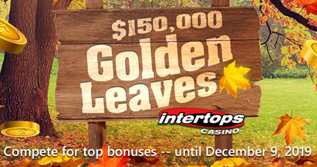 Get Your Thanksgiving Adult Entertainment at Intertops Casino including a $150,000 Golden Leaves Casino Bonus Contest
