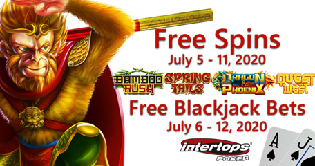 Get in on the Action at Intertops Poker Next Week with Free Spins and Free Blackjack