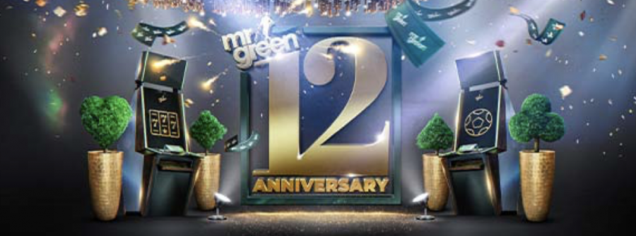 Celebrate Mr Green's 12th Anniversary with Free Spins, Fun and Entertainment