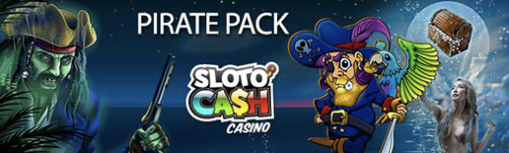 Mr. Sloto at Sloto Cash Casino welcomes players onboard his pirate ship with 350 free spins