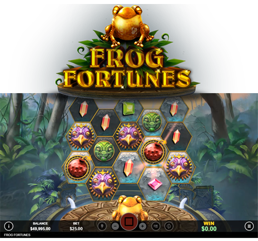 Try RTG's new Frog Fortunes Slot for Free thanks to Free Spins at CasinoMax